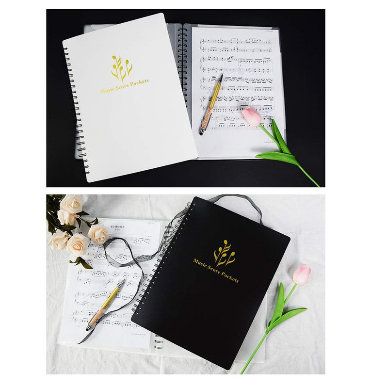 KingPoint Music Sheet File Paper Storage Folder Creative Change Spectrum Folder A4 Letter Size Double Side Sheet Music Folder File for Holding Sheet Music and Files Etc (White) - Image 4